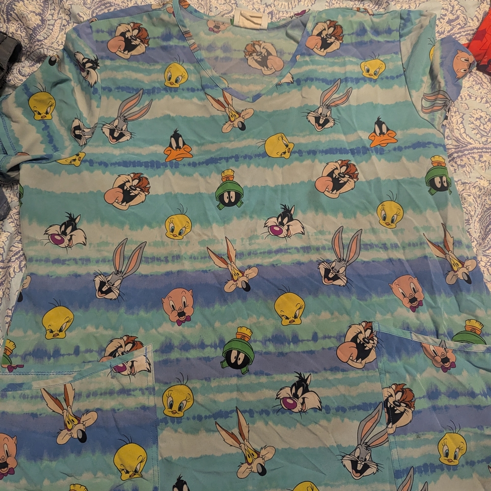 Looney Tunes Scrub Top